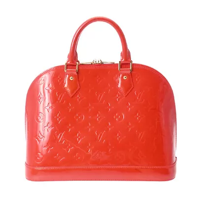 LOUIS VUITTON Monogram Vernis Alma PM Rouge Grenat Deine M91693 800000120735000 • $525