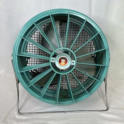 Vintage 1950s Westinghouse Floor Fan Riviera -Blue -Tested & Works • $124.84