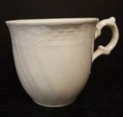 Mikasa Renaissance White Coffee Cup Weave Pattern • $4.30