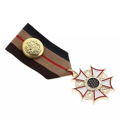 Formal Uniform Medal Badge Brooch Pin Ribbon Party Fancy Dress Costume Pin • £3.29
