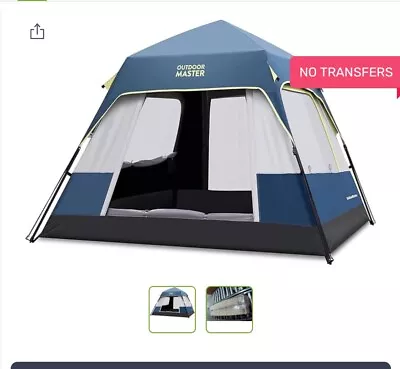 Outdoor Master Cabin Tent With 60-second 4 Person Cabin Tent With Instant Setup • $40.50