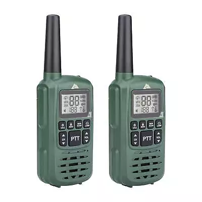 Two Way Walkie Talkie IPX4 22 Channel Green 2 Pack • $28.48