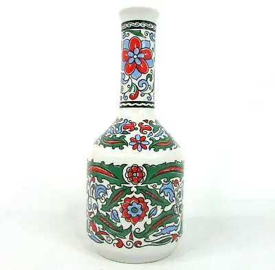 Vintage Metaxa Greek Hand Made Porcelain Vase Liquor Decanter Empty Bottle Boho • $23.45