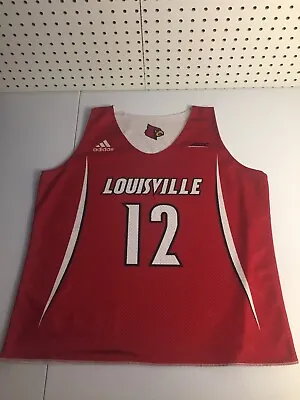Vtg Adidas Louisville Cardinals Team Issued Practice Basketball Jersey  USA #12 • $49.99