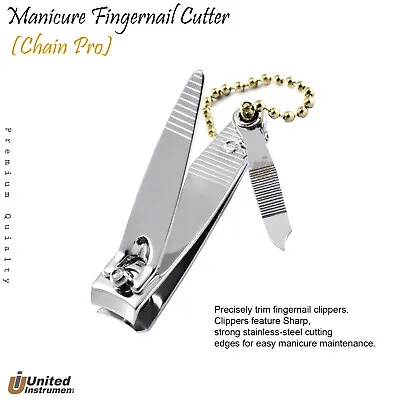 Mini Finger Nail Cutter Slant Tip Curved Nail Trimmer Mini File & Key Chain Pro  • $6.22