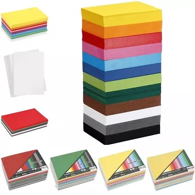 A6 Plain Card Sheets 105x148mm 180g Ivory Rainbow Happy Xmas Colours | Choose • £7.12