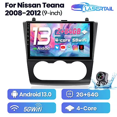 2G+64G Wireless Apple Carplay Car Stereo For Nissan Altima 2008-2012 9'' Android • $145.71