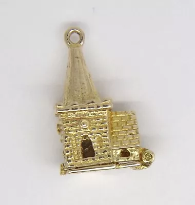 Church Charm - 9ct Yellow Gold - Opening Feature - 18x12mm • £135.99