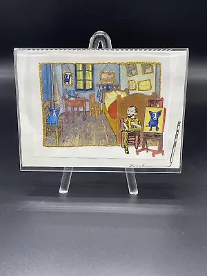 Bluma Klein Card Art New Orleans Louisiana Artist Van Gogh & Blue Dog PRISTINE • $38