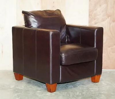 $340.48 • Buy Brown Leather Contemporary Armchair Very Comfortable And Ready To Go