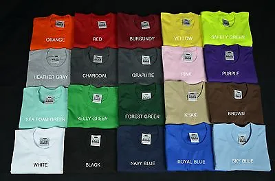 1 Pro Club New Heavy Weight T-shirt Tee Color Plain Blank S-7XL Proclub Crewneck • $9.99