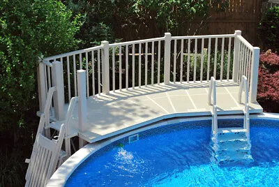 $4998.96 • Buy VinylWorks Resin Above Ground Pool Deck Kit W/ Steps - Taupe (Various Sizes)