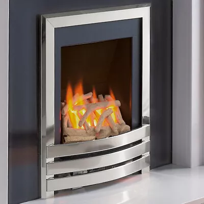 Flavel Windsor Gas Fire Contemporary Silver Fuel Bed Options 7 Year Warranty • £332