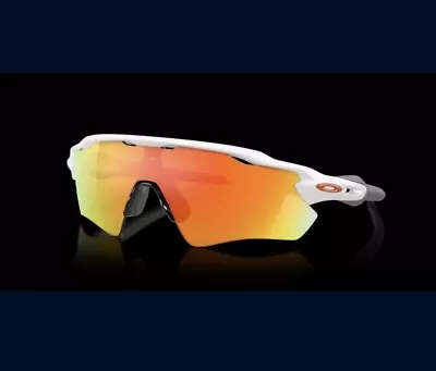 Okaley Radar EV Path Men's Sunglasses - Polished White/orange  Lens (OO9208-17) • $79