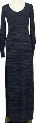 Victoria’s Secret Blue Black Stripe Sweater Knit Maxi Dress Size Small Cotton • $33.99