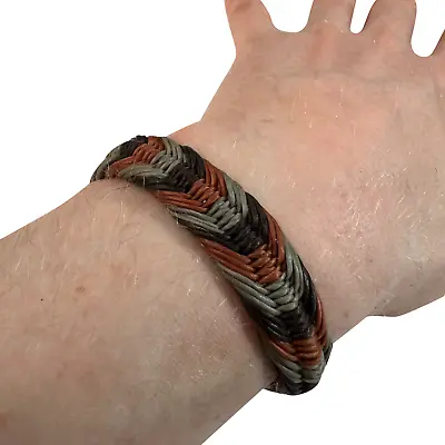 Black Brown Grey Bracelet Wristband Bangle Mens Womens Boys Girls Kids Jewellery • £3.99