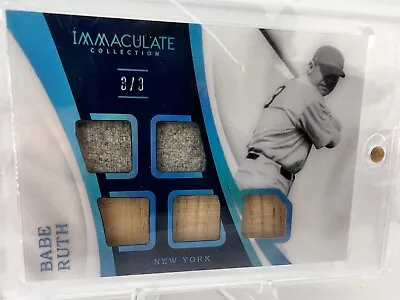 Immaculate Babe Ruth 3/3 Bat-Jersey Relic  • $899