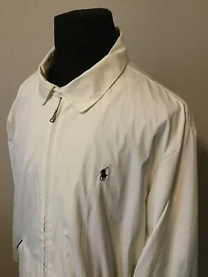 Polo Ralph Lauren Full Zip  Bomber Jacket White Men Sz XXL NWOT • $69.99