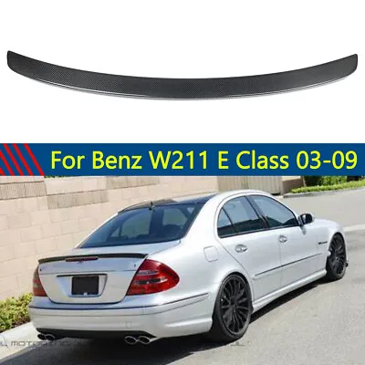 Rear Trunk Spoiler Fit Mercedes Benz W211 Sedan 2003-2009 Carbon Look AMG Style • $85.99