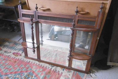 £50 • Buy Antique Victorian Or Edwardian Overmantle Mahogany Mirror
