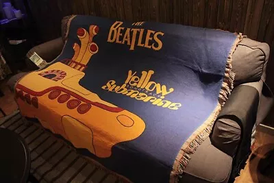 The Beatles Yellow Submarine Woven Casual Tapestry Throw Blanket • $36