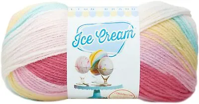 3 Pack Lion Brand Ice Cream Yarn-Tutti Frutti 923-206 • £19.13