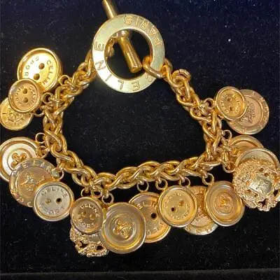 Celine Vintage Charm Necklace Gold Triomphe Salky • $798