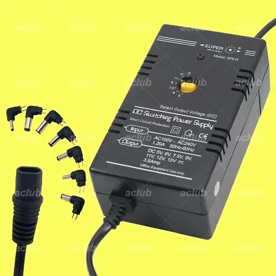 $41 • Buy 3.5A Regulated AC/DC Power Supply Adapter 100V-240V To 5V 6V 7.5V 9V 11V 12V 15V