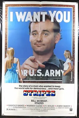 STRIPES Movie Poster 1981 Vtg Original One Sheet Bill Murray • $75