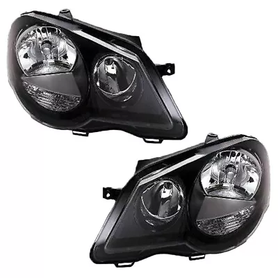 Headlight Clear Glass Black Smoke Left+Right For VW Polo 9N (9N3) Since 2005- • $582.21