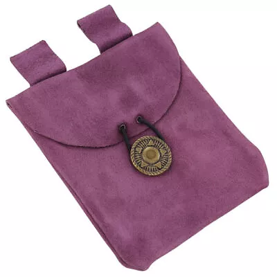 Medieval Renaissance LadiesSubconsciously Conscious Violet Suede Leather Pouch • $12.99