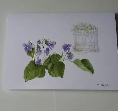 £2.50 • Buy  Hand Painted Greeting Card. OF VIOLETS