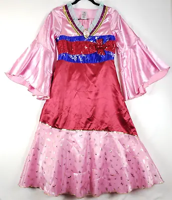 Disney Parks Princess Mulan Elegant Dress Costume Girls 13 Sequin Bow Pendant • $26.99