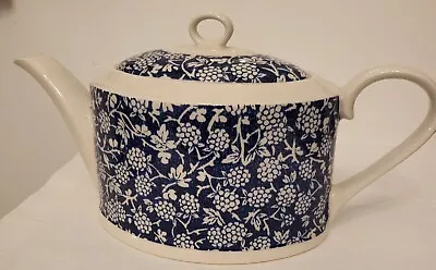 M&S Marks & Spencer BlackBerry Teapot Blue White Excellent • £30