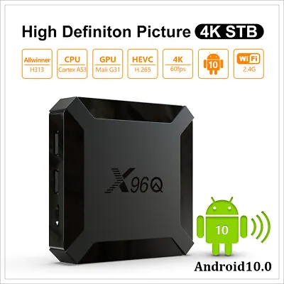 £26.19 • Buy Android 10.0 OS X96Q UK Smart TV BOX WIFI Allwinner 4K 3D Media Player Quad Core