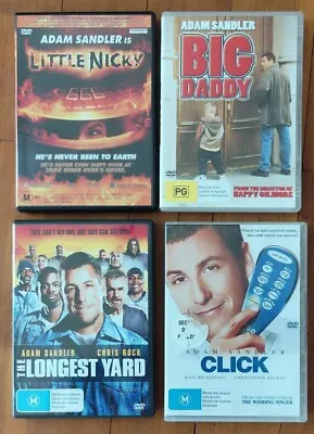 $20 • Buy 4 X Adam Sandler Dvds  Click, The Longest Yard, Big Daddy, Little Nicky (#RL)