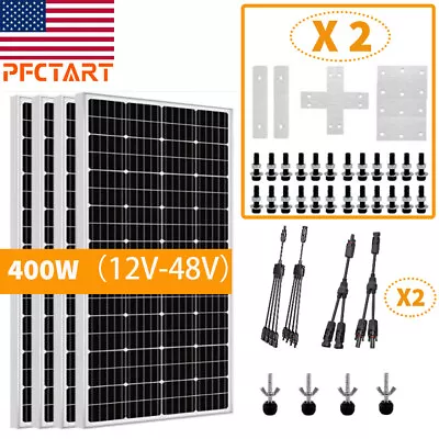 400W MONO Solar Panel Kit 12V/24V/36V/48V For Homes RV Trailer Battery Charger • $66.35