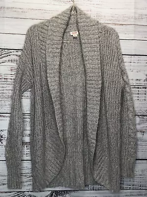 Mossimo Cardigan Sweater Womens Size XS Gray Chunky Knit Open Front Long Sleeve • $9