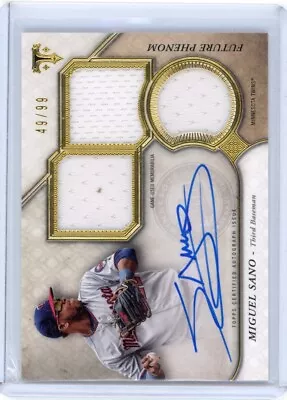 2017 Topps Triple Threads Miguel Sano AUTO RELIC RPA-MS /99 TWINS • $6.95