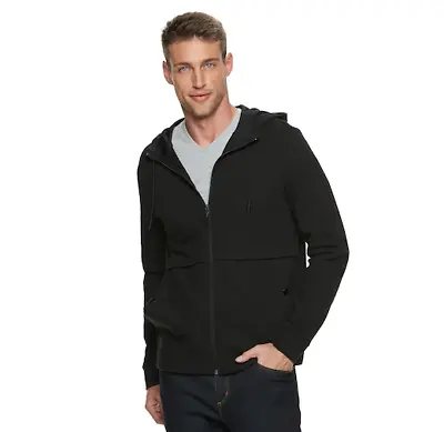 Men's Marc Anthony Slim-Fit Full-Zip Hoodie - Color: Black MSRP $80 () • $20