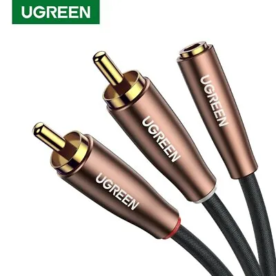 £11.99 • Buy Ugreen RCA Audio Braided Cable 3.5mm Female Jack To 2RCA Phono Y Splitter 1m 2m
