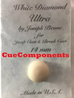 2X - White Diamond Joe Picone ULTRA Jump/Break Cue Tips - BCA Legal - Per Two • $16.99