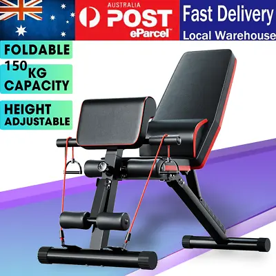 Adjustable FID Ab Abdominal Weight Press Bench Fitness Incline Sit Up Gym Flat • $92.99