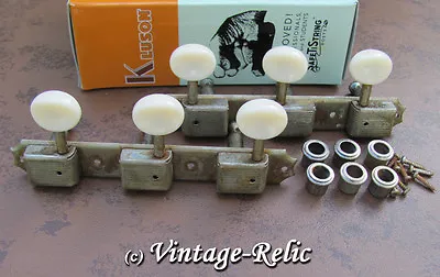 Aged Kluson Nickel Tuners RELIC'D 3 Plate Fit Gibson Les Paul Jr KD-3P-NP 3L/3R • $76.99