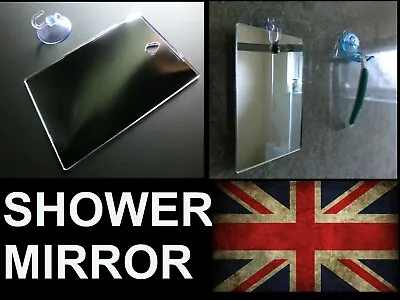 Shower Shaving MirrorStrong Shatter Proof Anti-FogTravelcampingFREE Hook! • £4.99