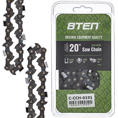 Semi Chisel Chainsaw Chain 20 Inch .063 3/8 72DL For Stihl Husqvarna Dolmar • $19.95