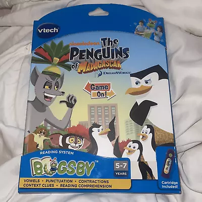 Bugsby Reading System  The Penguins Of Madagascar  Vtech NEW Book & Cartridge • $25