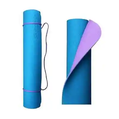 New Relaxus Ocean/Violet Eco-Friendly TPE Foam Yoga Mat 24  X 72  4mm Thickness • $18.90
