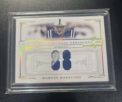 2007 National Treasures MARVIN HARRISON Prime Game Used Jersey Number /88 PMJS • $75