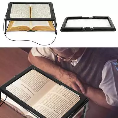 Magnifier Sheet 3x Large Magnifying Glass Reading Book Aid Lens With LED Light • $10.25